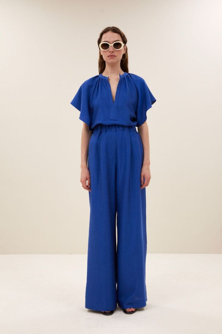 celin gloss pants kingsblue