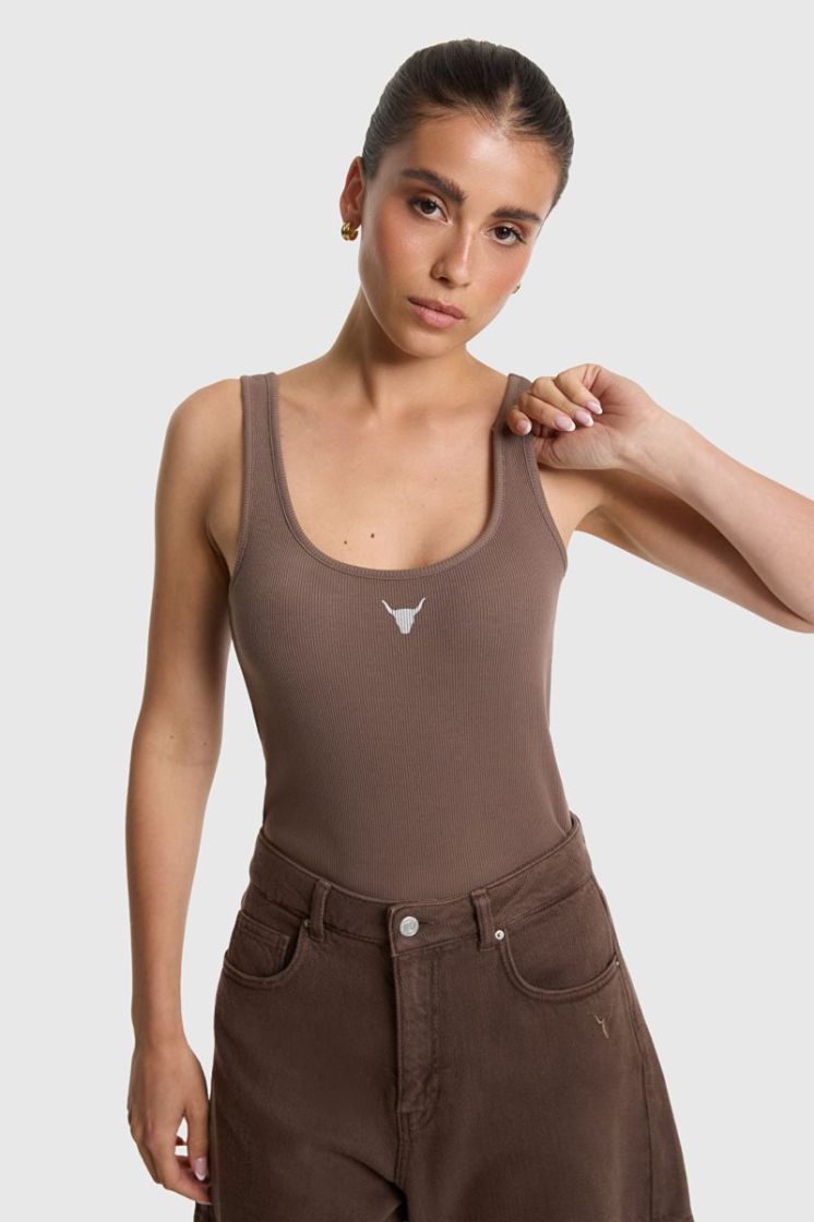 Knitted Tank Top brown