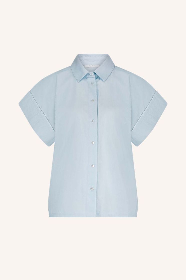pixie chambray blouse light blue