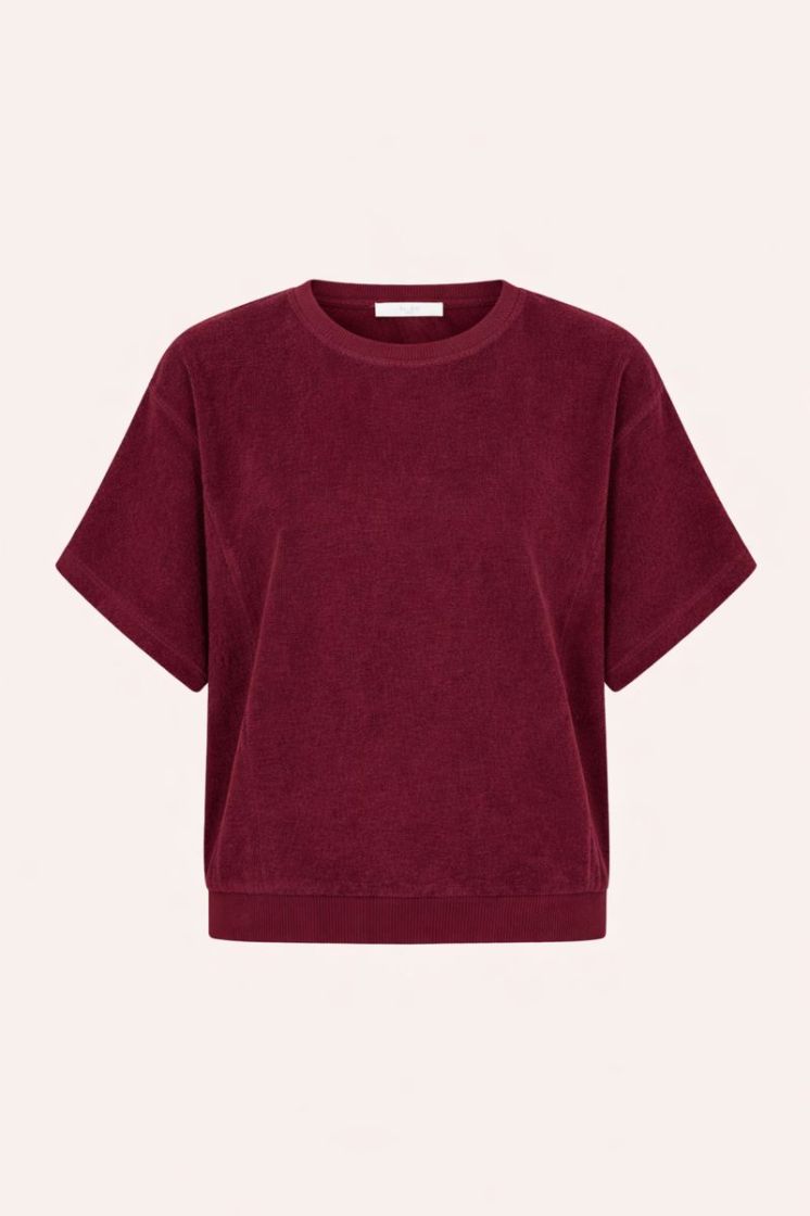 nuki slub top burgundy crush