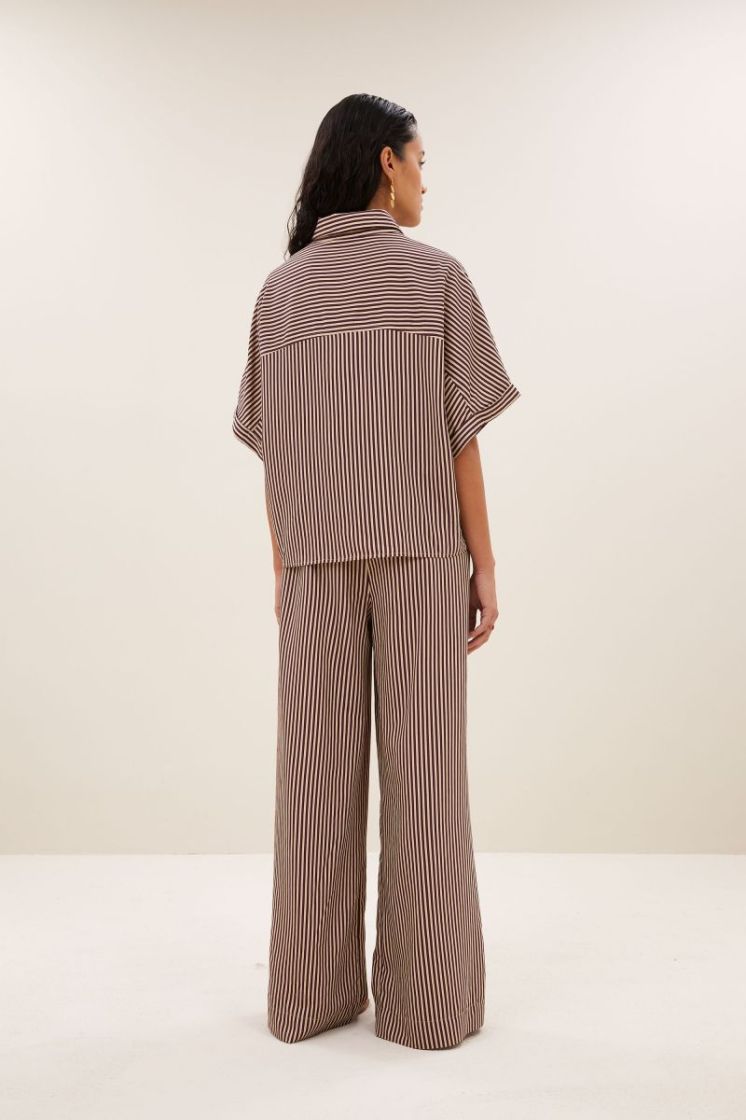 sunny stripe blouse burgundy stripe