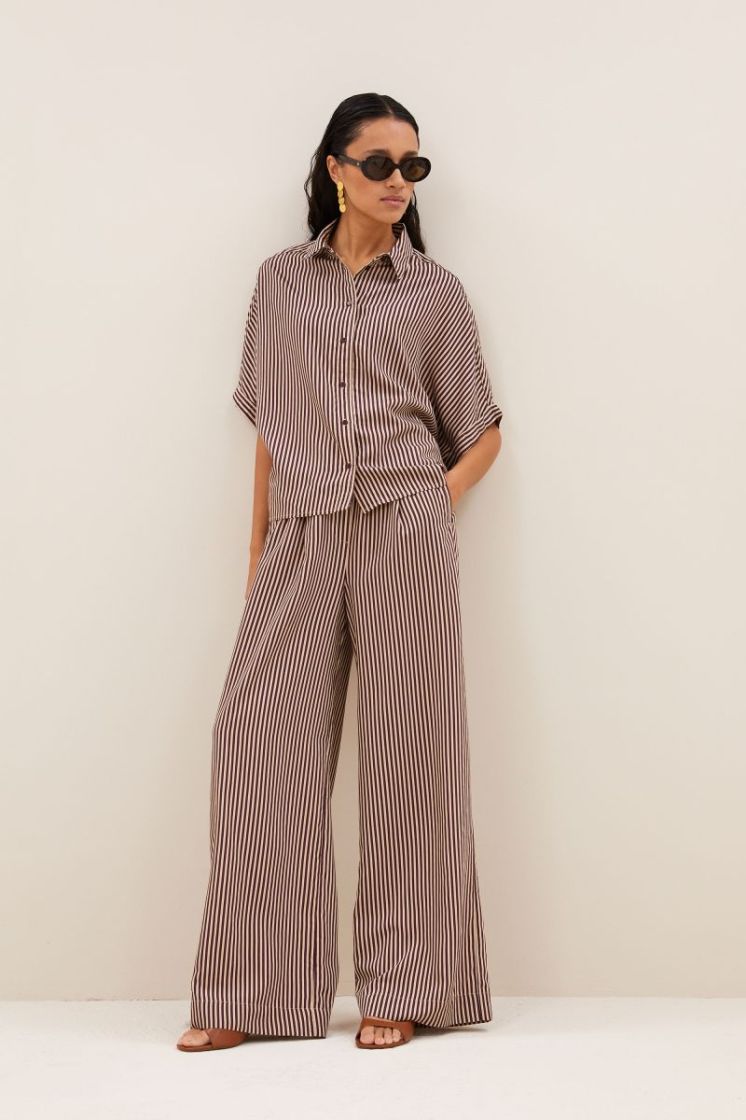 sunny stripe blouse burgundy stripe