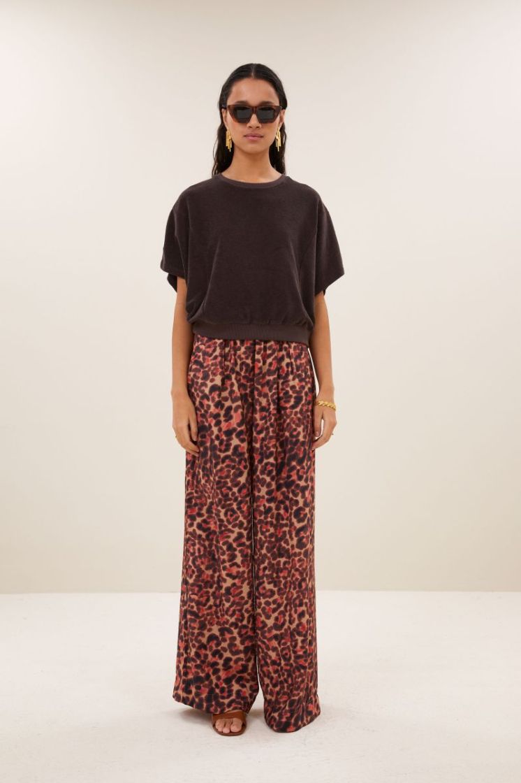 celin cheetah pants cheetah blush
