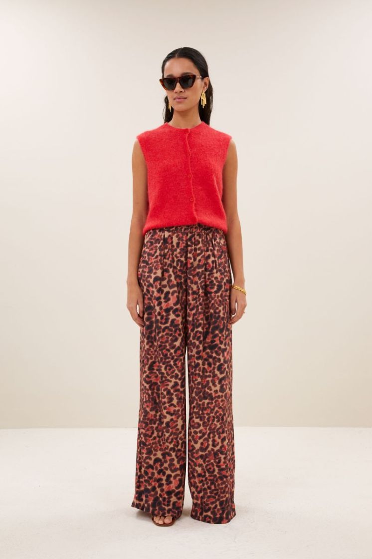 celin cheetah pants cheetah blush