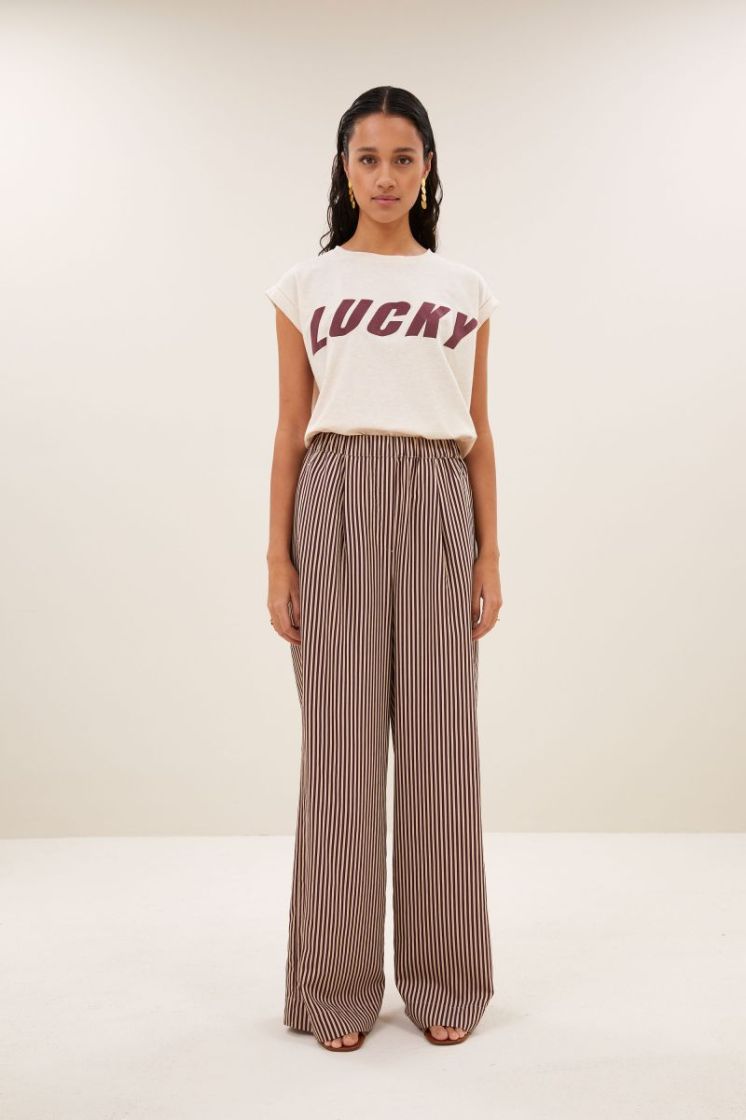 celin stripe pants  burgundy stripe