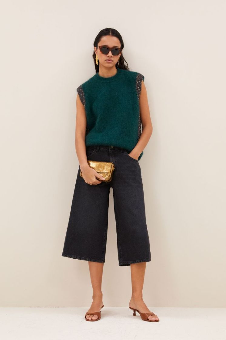 noho long denim shorts jet black