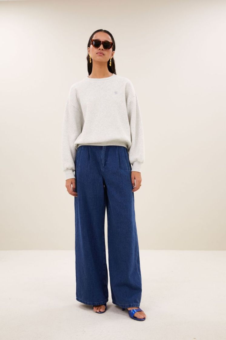 lili amor sweater light grey mele