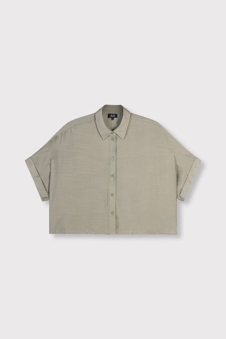 Woven Irregular Oversized Blou light army