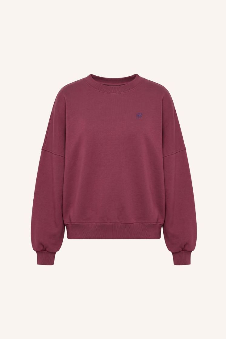 malyn logo sweater burgundy crush