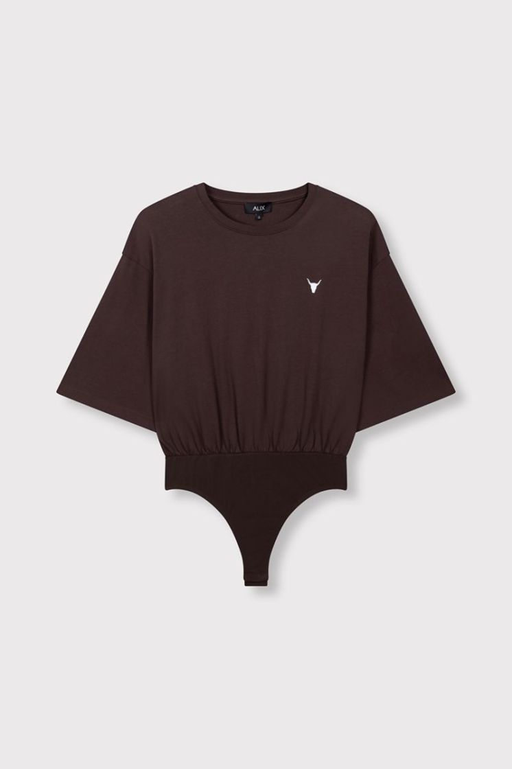 Knitted Body T-Shirt deep brown