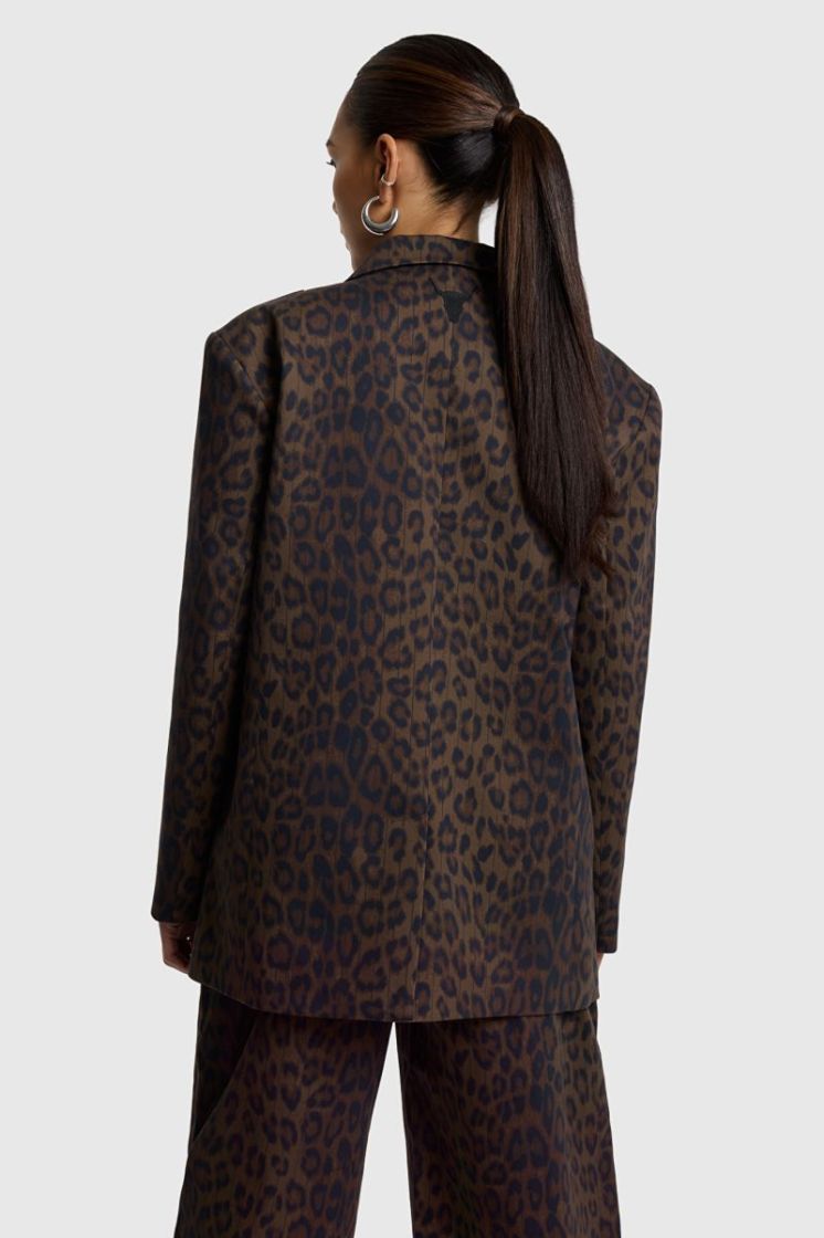 Woven Animal Blazer animal